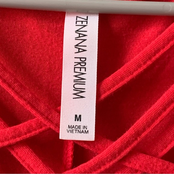 Zenana Premium Red Short Sleeve Swing Dress - Picture 3 of 4